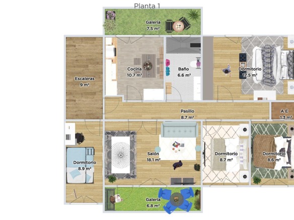 Chalet amplio y luminoso en Angues con 1724